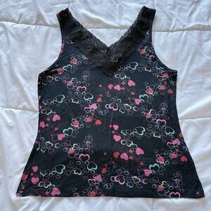 Vintage 90s Womens Medium Babydoll Cami Y2K Grunge Indie Coquette Lace Dainty